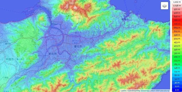台北高程图