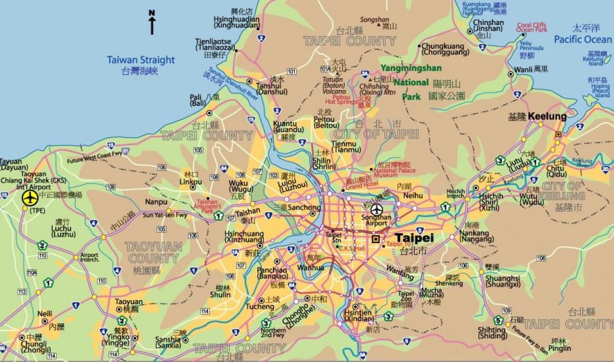 台北机场地图